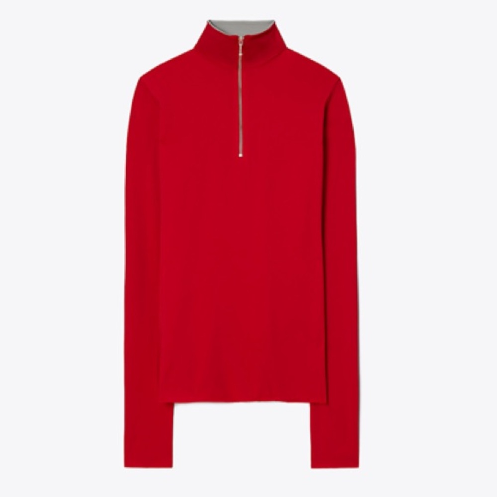 Tory Burch zip red sweater